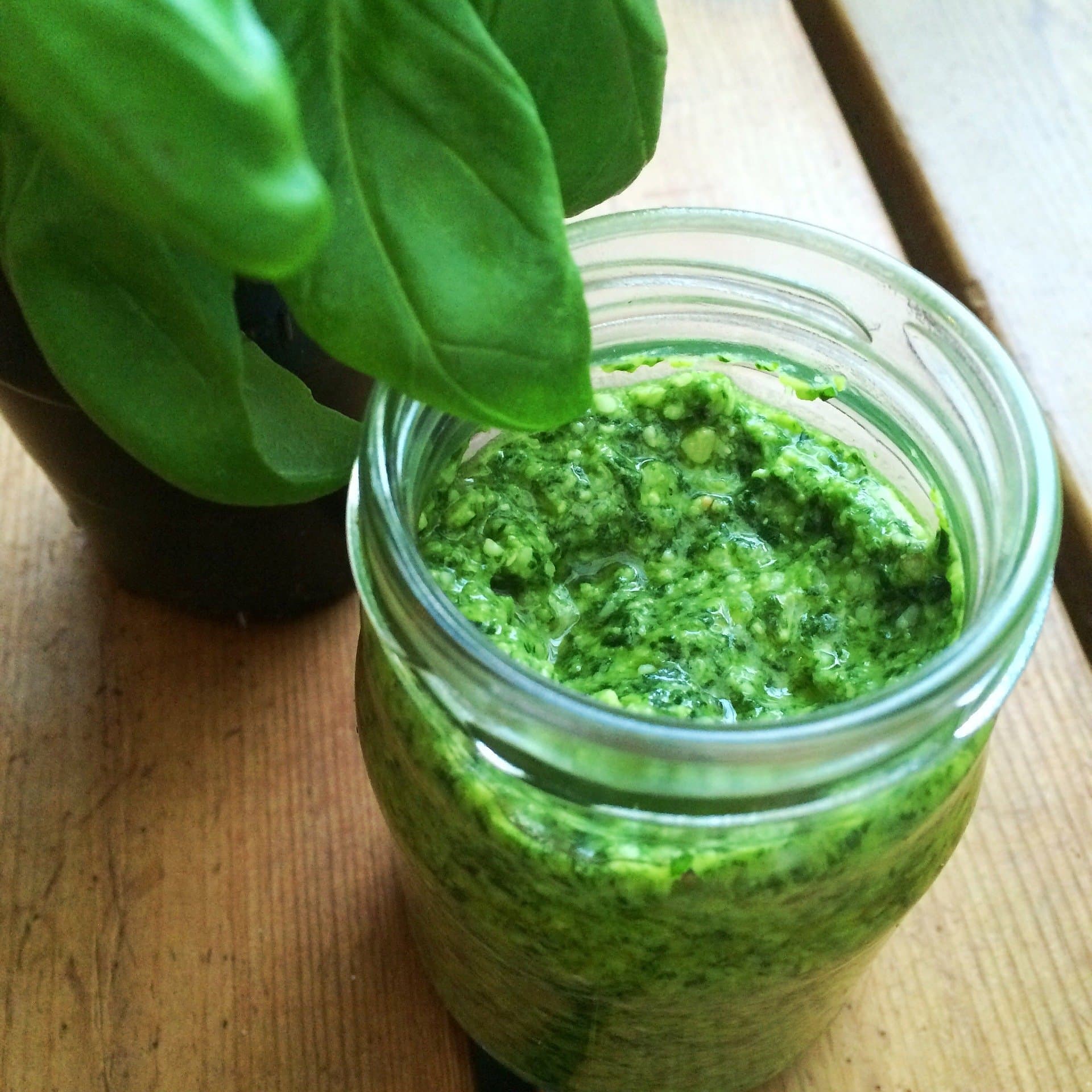 pesto in a jar