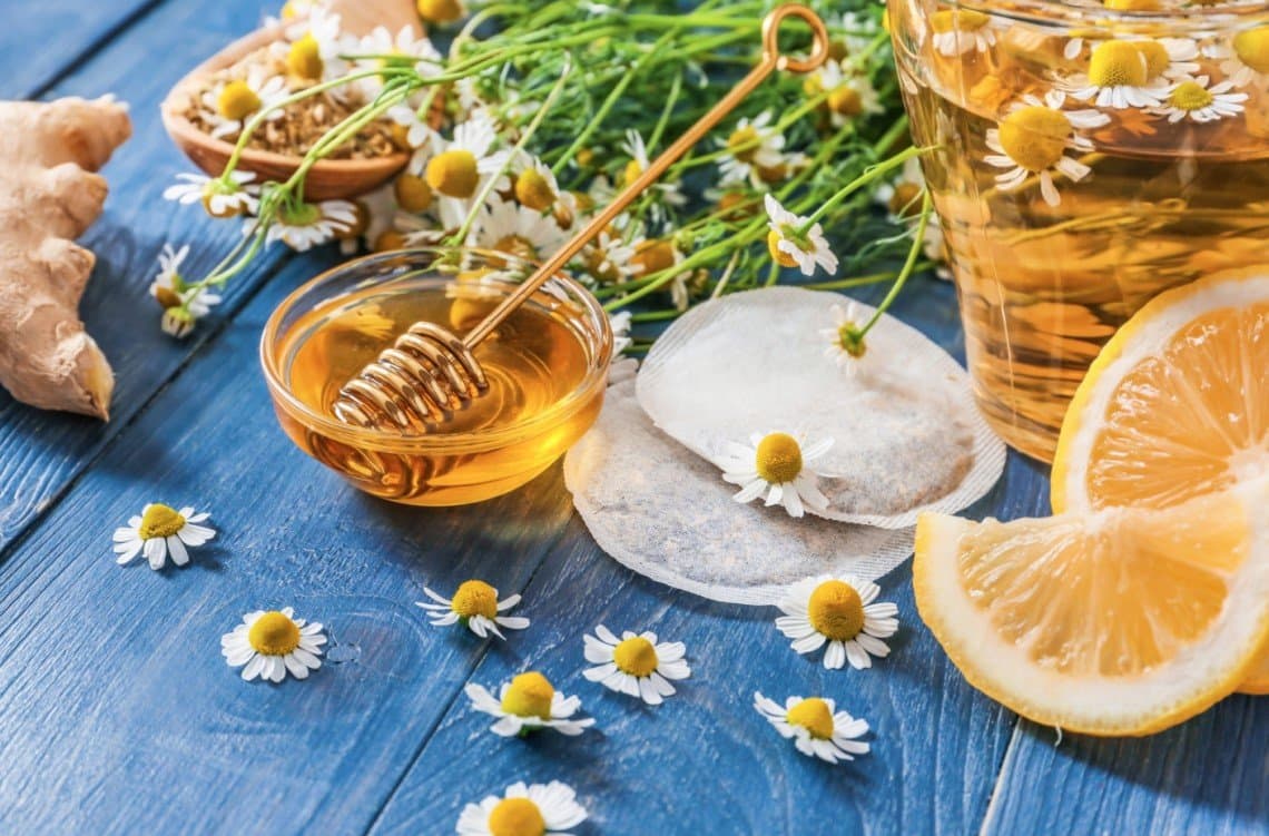honey lemon chamomile tea
