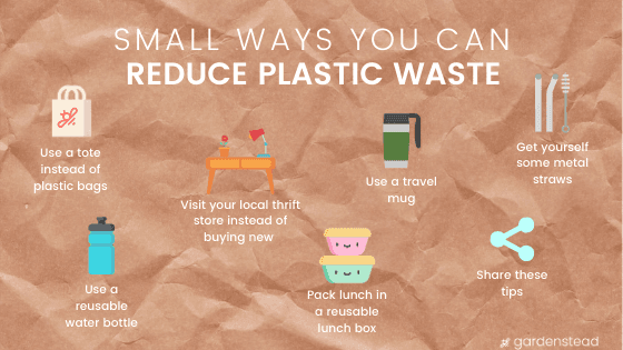 ways you can reduce plastic waste infograph
